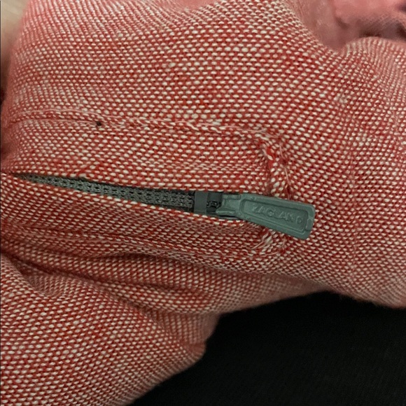 Vintage Nepalese drawstring waist red Wide-Leg Pants with Embroidered Trim - Picture 5 of 11